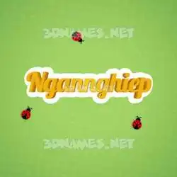 ngannghiep in Ladybugs style - 3D name wallpaper