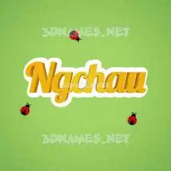 ngchau in Ladybugs style - 3D name wallpaper