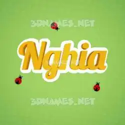 nghia in Ladybugs style - 3D name wallpaper