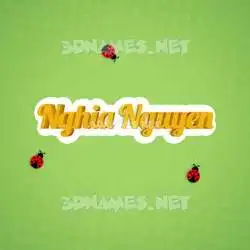 nghia nguyen in Ladybugs style - 3D name wallpaper