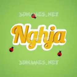 nghja in Ladybugs style - 3D name wallpaper