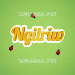 ngilriw in Ladybugs style - 3D name wallpaper