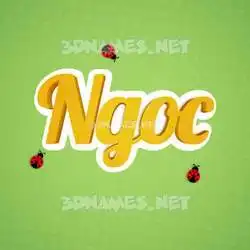 ngoc in Ladybugs style - 3D name wallpaper