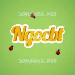 ngocbt in Ladybugs style - 3D name wallpaper