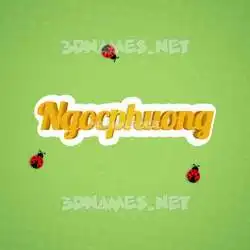 ngocphuong in Ladybugs style - 3D name wallpaper