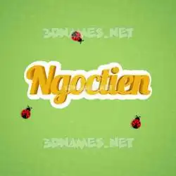 ngoctien in Ladybugs style - 3D name wallpaper