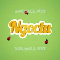 ngoctu in Ladybugs style - 3D name wallpaper