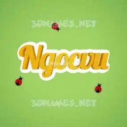 ngocvu in Ladybugs style - 3D name wallpaper