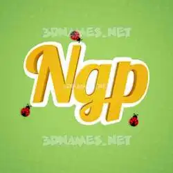 ngp in Ladybugs style - 3D name wallpaper