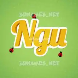 ngu in Ladybugs style - 3D name wallpaper