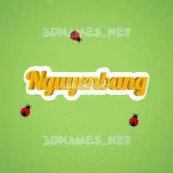 nguyenbang in Ladybugs style - 3D name wallpaper