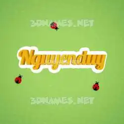 nguyenduy in Ladybugs style - 3D name wallpaper