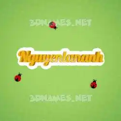 nguyenlananh in Ladybugs style - 3D name wallpaper
