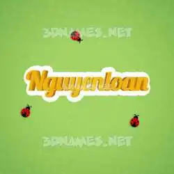 nguyenloan in Ladybugs style - 3D name wallpaper