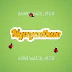 nguyenthao in Ladybugs style - 3D name wallpaper