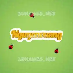 nguyenvuong in Ladybugs style - 3D name wallpaper