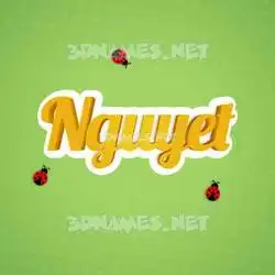 nguyet in Ladybugs style - 3D name wallpaper