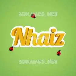nhaiz in Ladybugs style - 3D name wallpaper