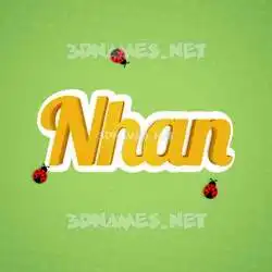 nhan in Ladybugs style - 3D name wallpaper