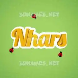 nhars in Ladybugs style - 3D name wallpaper