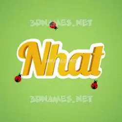 nhat in Ladybugs style - 3D name wallpaper