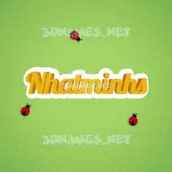 nhatminhs in Ladybugs style - 3D name wallpaper