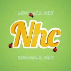 nhc in Ladybugs style - 3D name wallpaper