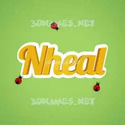 nheal in Ladybugs style - 3D name wallpaper