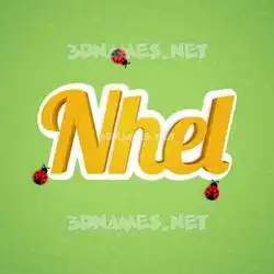 nhel in Ladybugs style - 3D name wallpaper