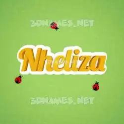 nheliza in Ladybugs style - 3D name wallpaper