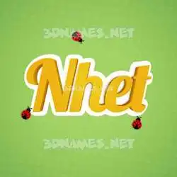 nhet in Ladybugs style - 3D name wallpaper