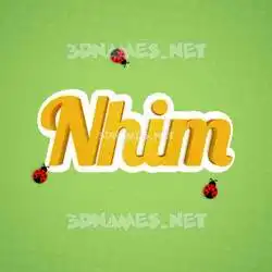 nhim in Ladybugs style - 3D name wallpaper