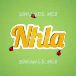 nhla in Ladybugs style - 3D name wallpaper