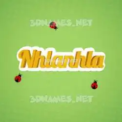nhlanhla in Ladybugs style - 3D name wallpaper