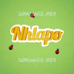 nhlapo in Ladybugs style - 3D name wallpaper