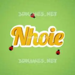 nhoie in Ladybugs style - 3D name wallpaper