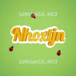 nhoxtjn in Ladybugs style - 3D name wallpaper