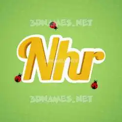 nhr in Ladybugs style - 3D name wallpaper