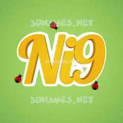 ni9 in Ladybugs style - 3D name wallpaper