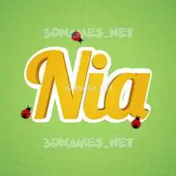 nia in Ladybugs style - 3D name wallpaper