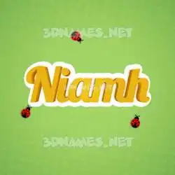 niamh in Ladybugs style - 3D name wallpaper