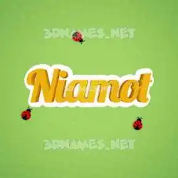 niamot in Ladybugs style - 3D name wallpaper