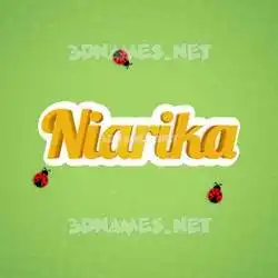 niarika in Ladybugs style - 3D name wallpaper
