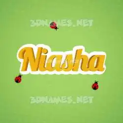 niasha in Ladybugs style - 3D name wallpaper