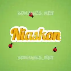 niaskon in Ladybugs style - 3D name wallpaper
