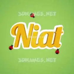 niat in Ladybugs style - 3D name wallpaper