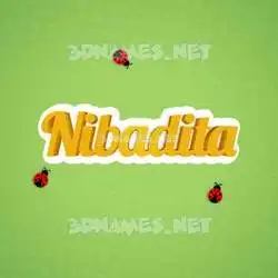 nibadita in Ladybugs style - 3D name wallpaper