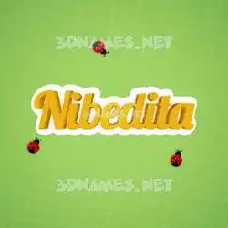 nibedita in Ladybugs style - 3D name wallpaper