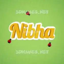 nibha in Ladybugs style - 3D name wallpaper
