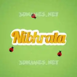nibhrata in Ladybugs style - 3D name wallpaper